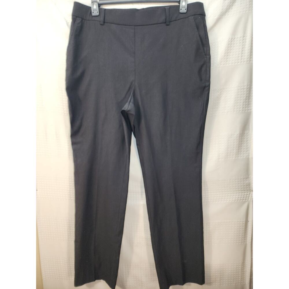 Rafaella Stretch Slim Pull-On Pants Women's Sz 18 Black Solid Chino Stretch - Picture 1 of 11